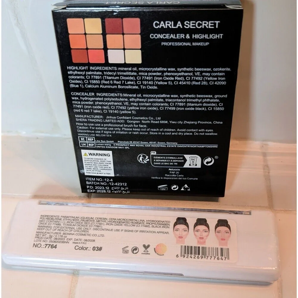 Carla Secret & S.F.R Color Concealer Highlight Palette Lot New Professional